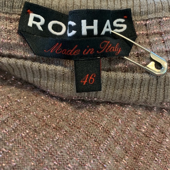 Rochas Italy Wool Lurex Sweater Pink 46IT 8 10 - Picture 7 of 8